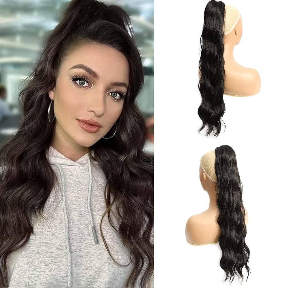 26 Inch Long Soft Body Wave Drawstring Ponytail Hair Extensions